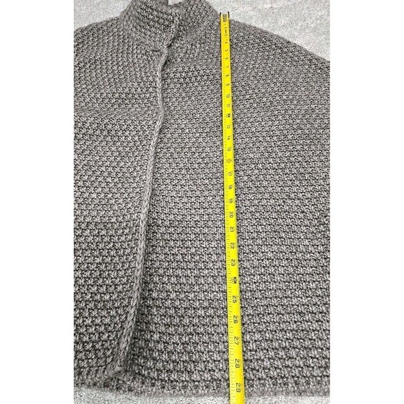 ELSAMANDA Chunky Knit Cape Cardigan Wool Alpaca Brown Women’s M Made In Italy - Picture 10 of 10